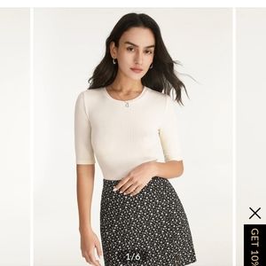 Commense ribbed essential stretch top